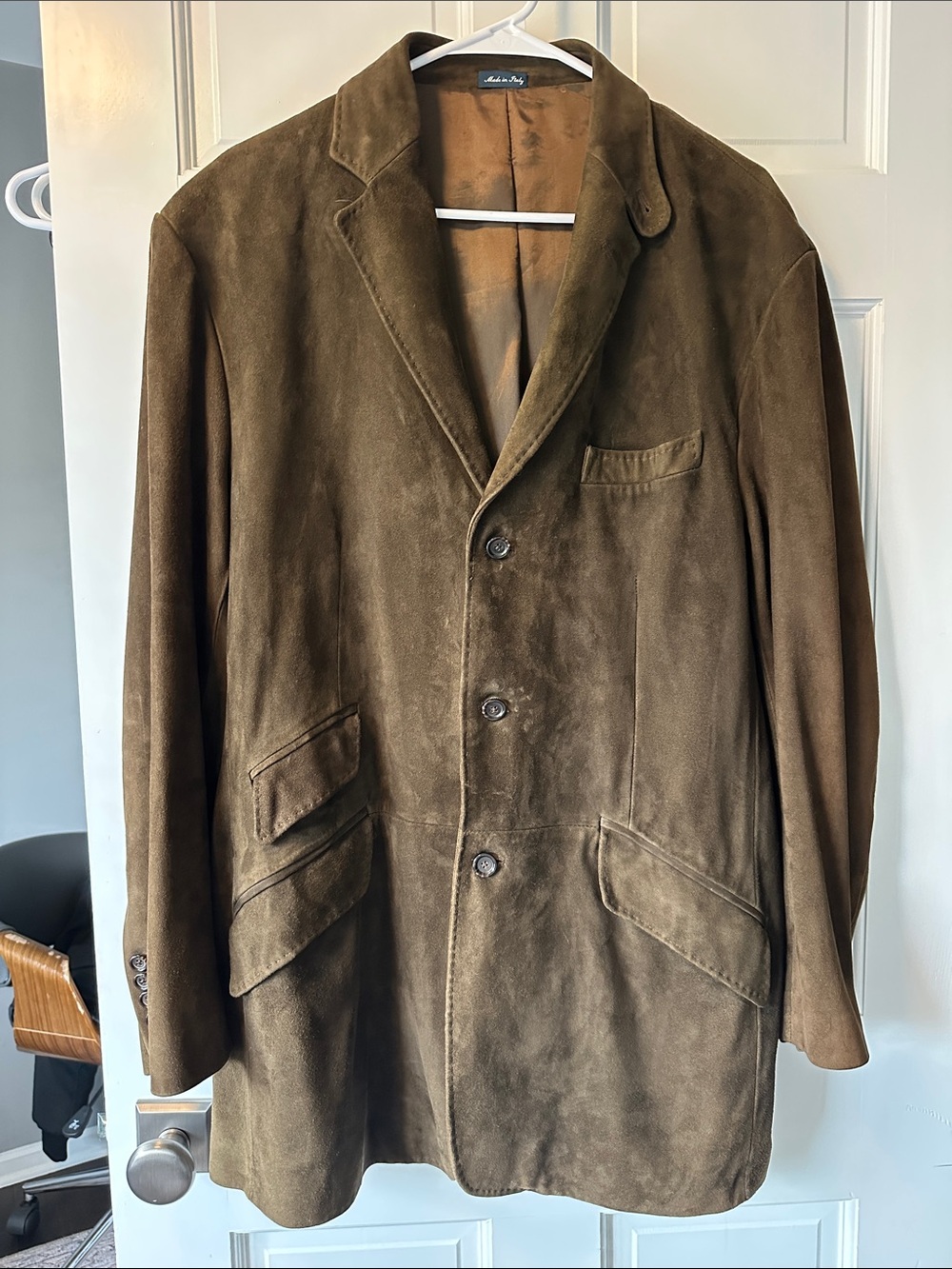 Polo by Ralph Lauren Brown Suede Three-Button Blazer